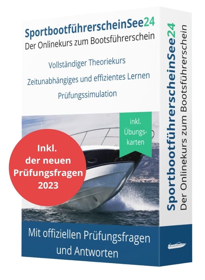 Sportbootführerschein See Onlinekurs inkl. der neuen Prüfungsfragen 2023